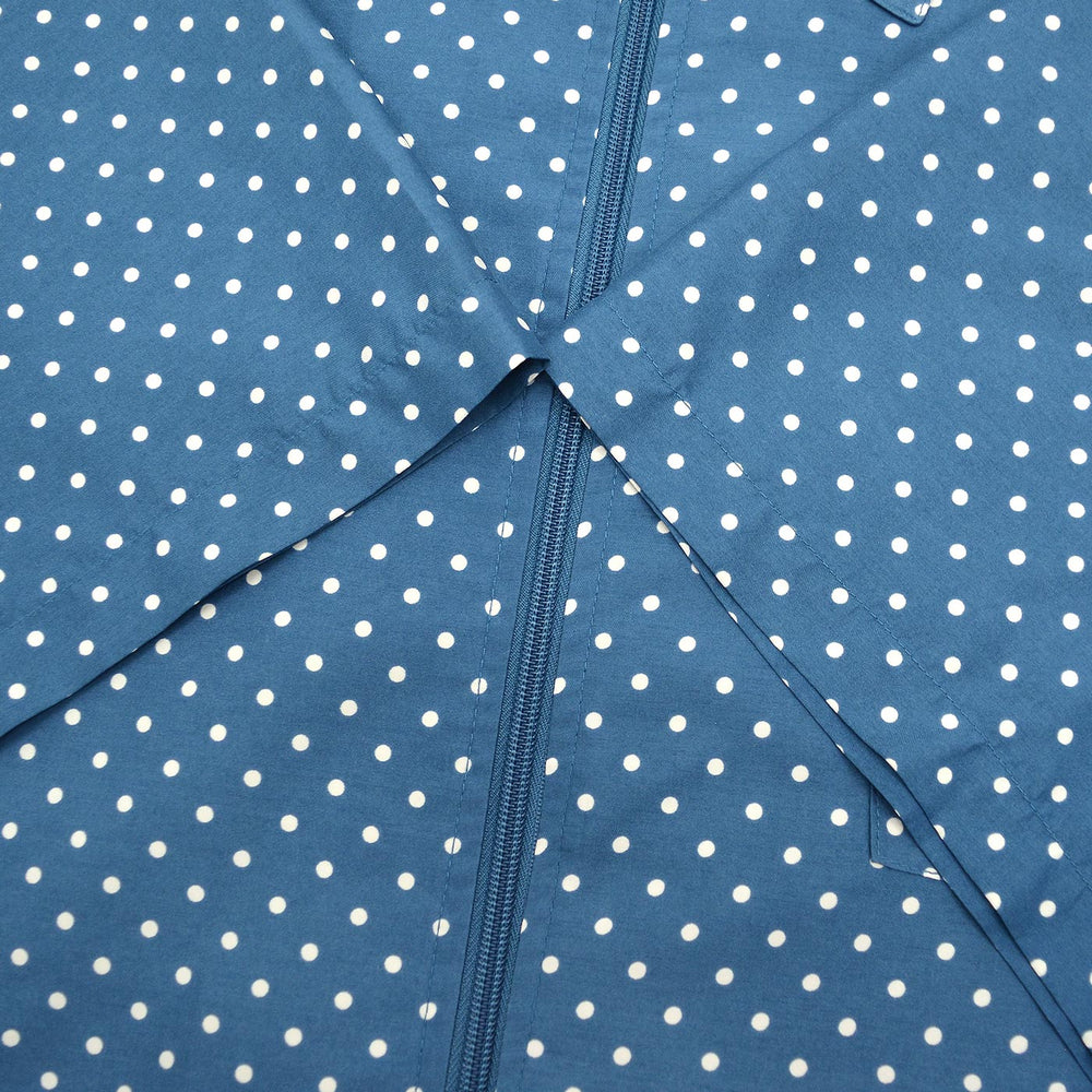 1990's JOHN BLAIR POLKA DOTS ZIP-UP SHIRT ... 2XL