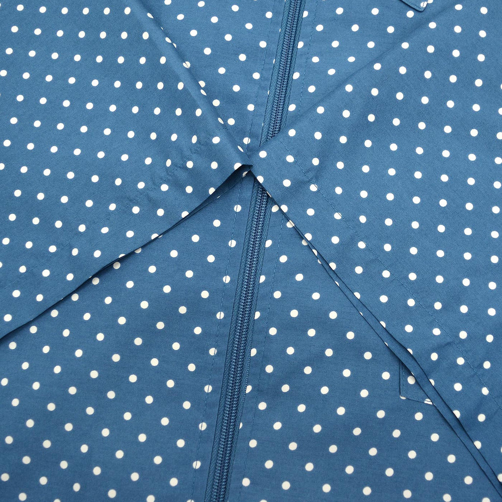 1990's JOHN BLAIR POLKA DOTS ZIP-UP SHIRT ... 2XL