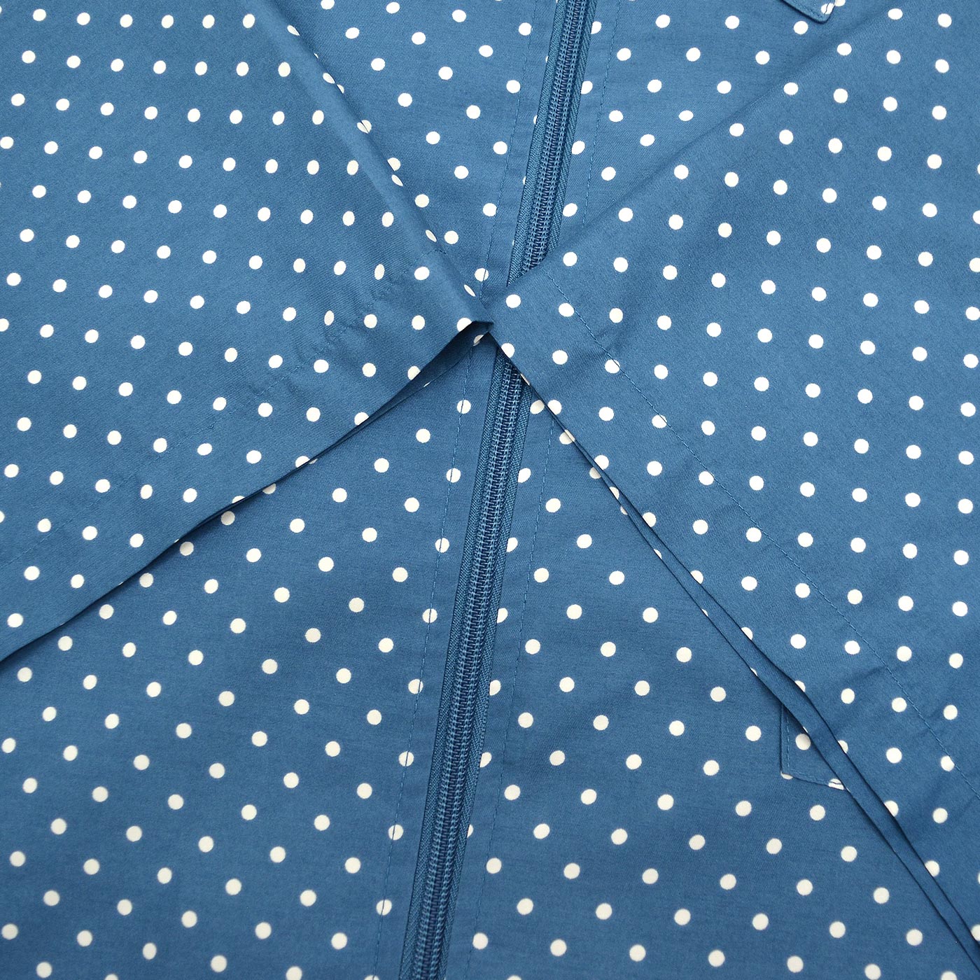 1990's JOHN BLAIR POLKA DOTS ZIP-UP SHIRT ... 2XL