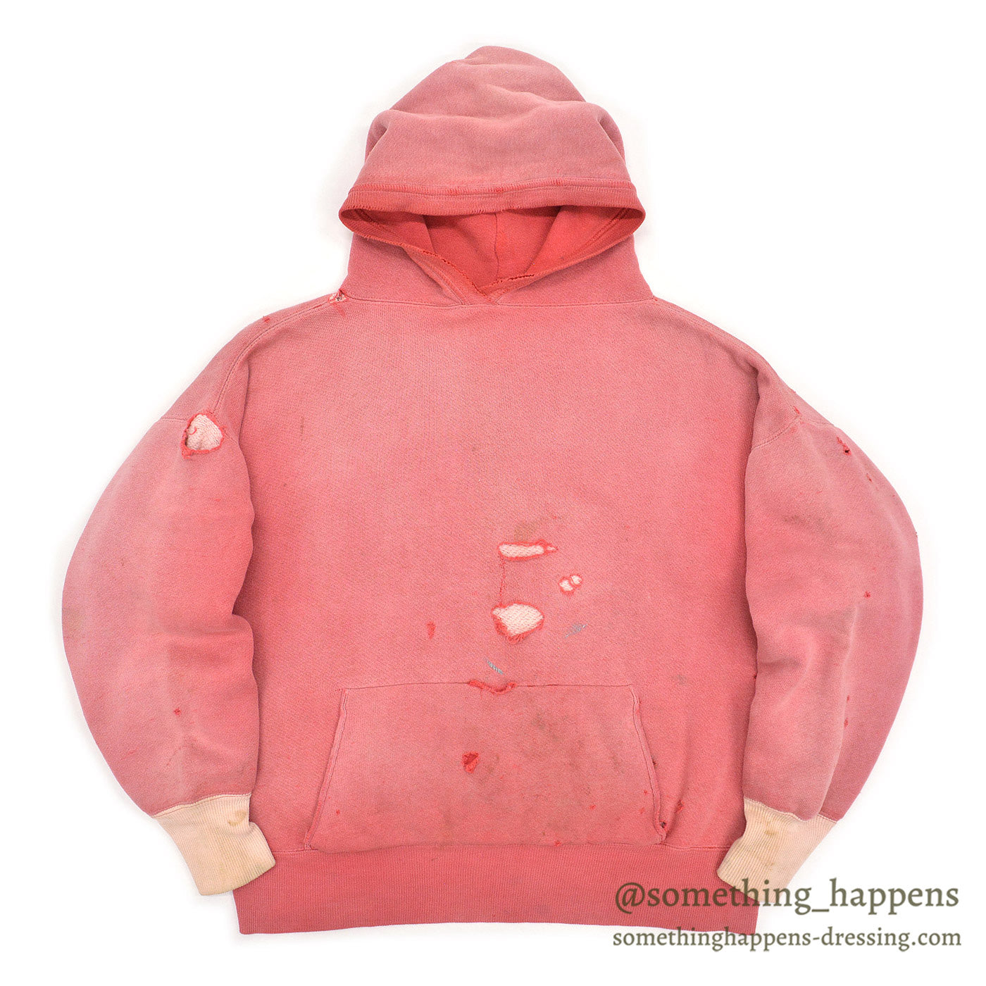 1950's OLD TWO-TONE DOUBLE FACE SWEAT HOODIE / INSANE FADED, BEAUTIFUL WEAR ...