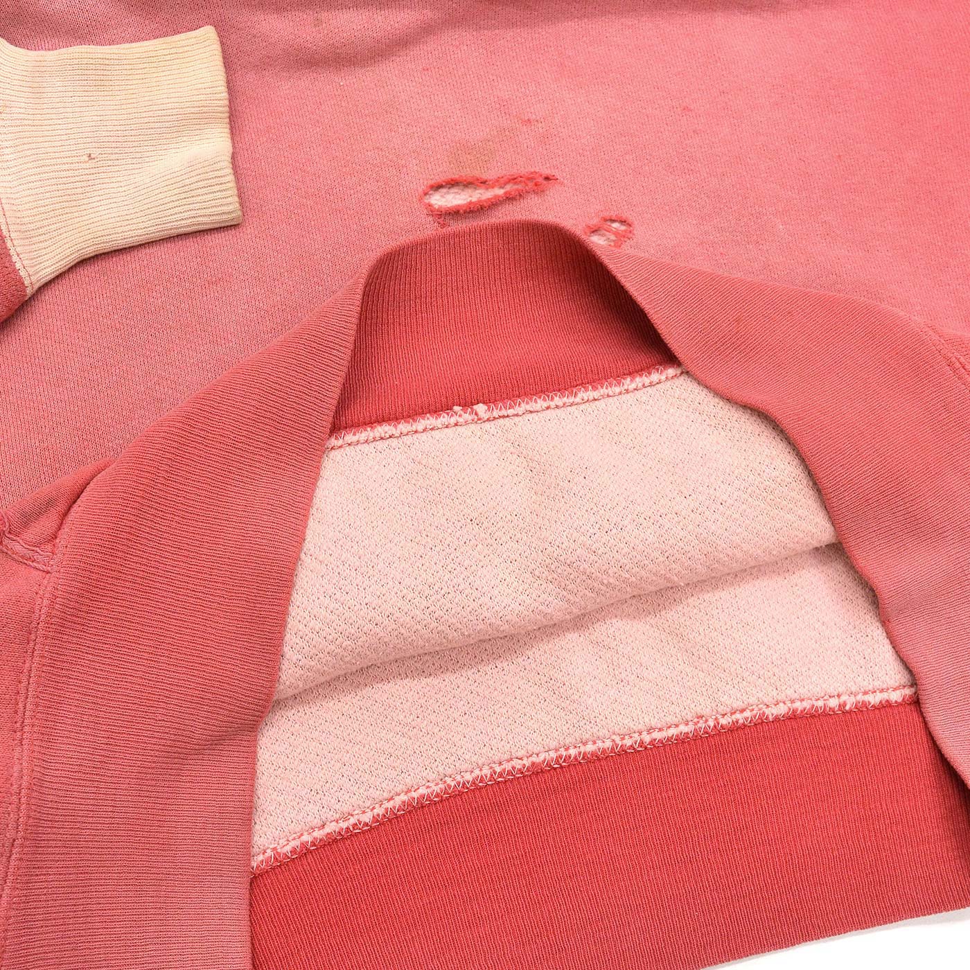 1950's OLD TWO-TONE DOUBLE FACE SWEAT HOODIE / INSANE FADED, BEAUTIFUL WEAR ...