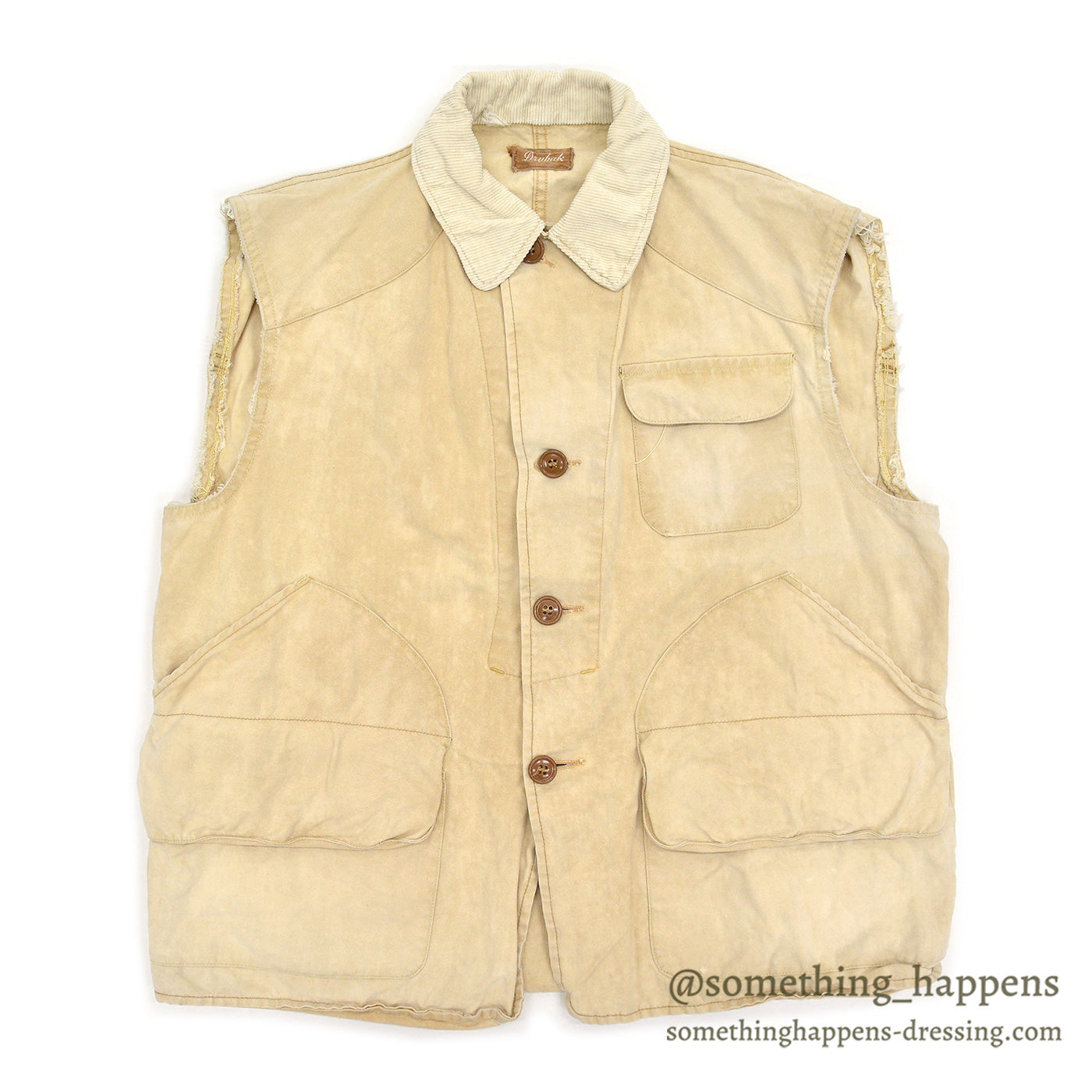 1950's DRYBAK HEAVY FADE HUNTING JACKET / CUT OFF SLEEVES ...