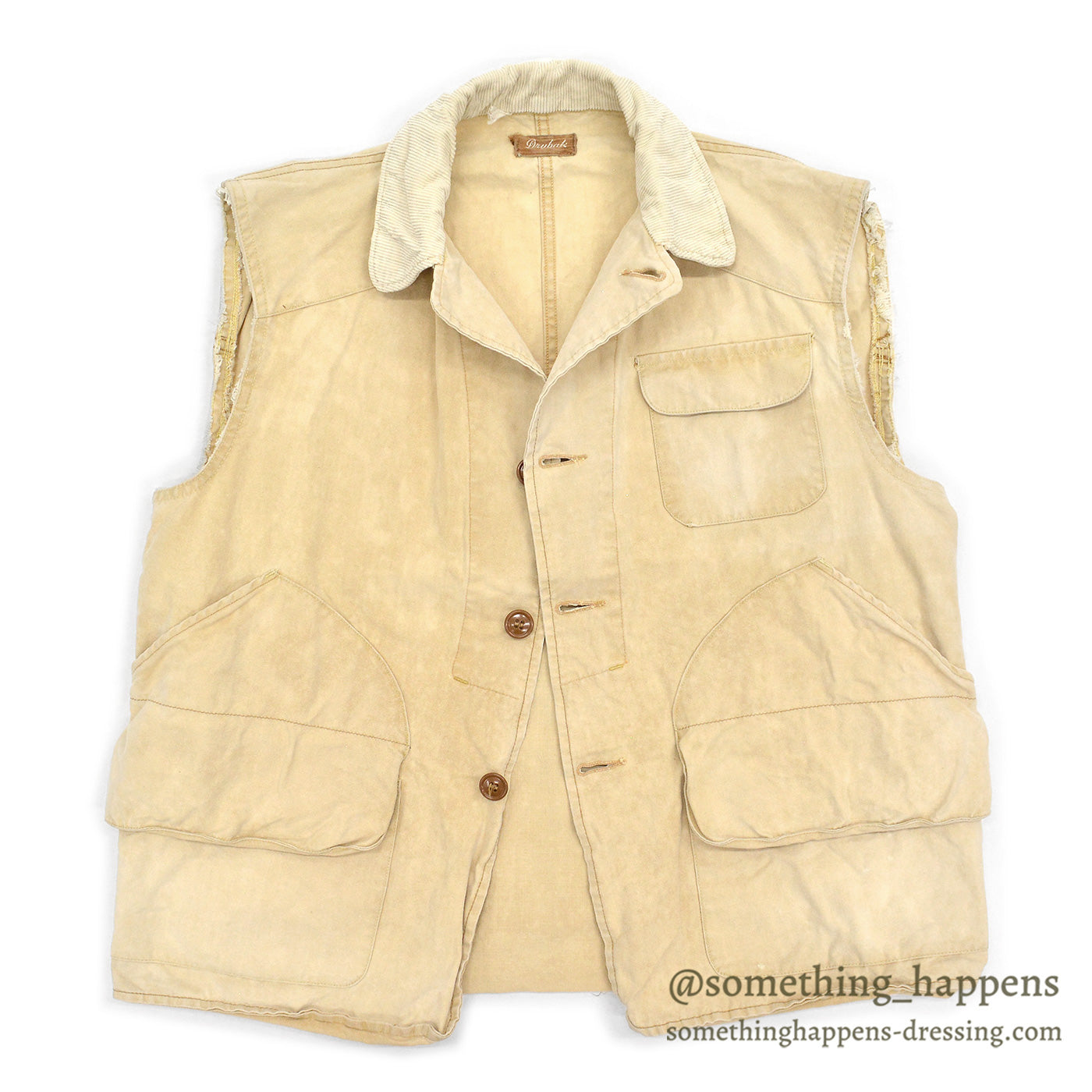 1950's DRYBAK HEAVY FADE HUNTING JACKET / CUT OFF SLEEVES ...