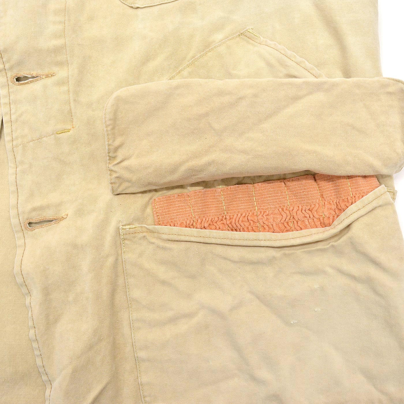 1950's DRYBAK HEAVY FADE HUNTING JACKET / CUT OFF SLEEVES ...