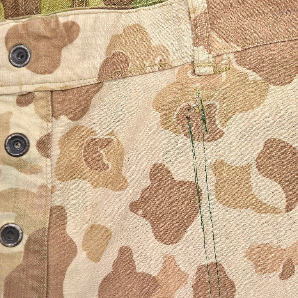 1940s USMC P-42 1st FROGSKIN CAMO PANTS / CUT-OFF ... W36