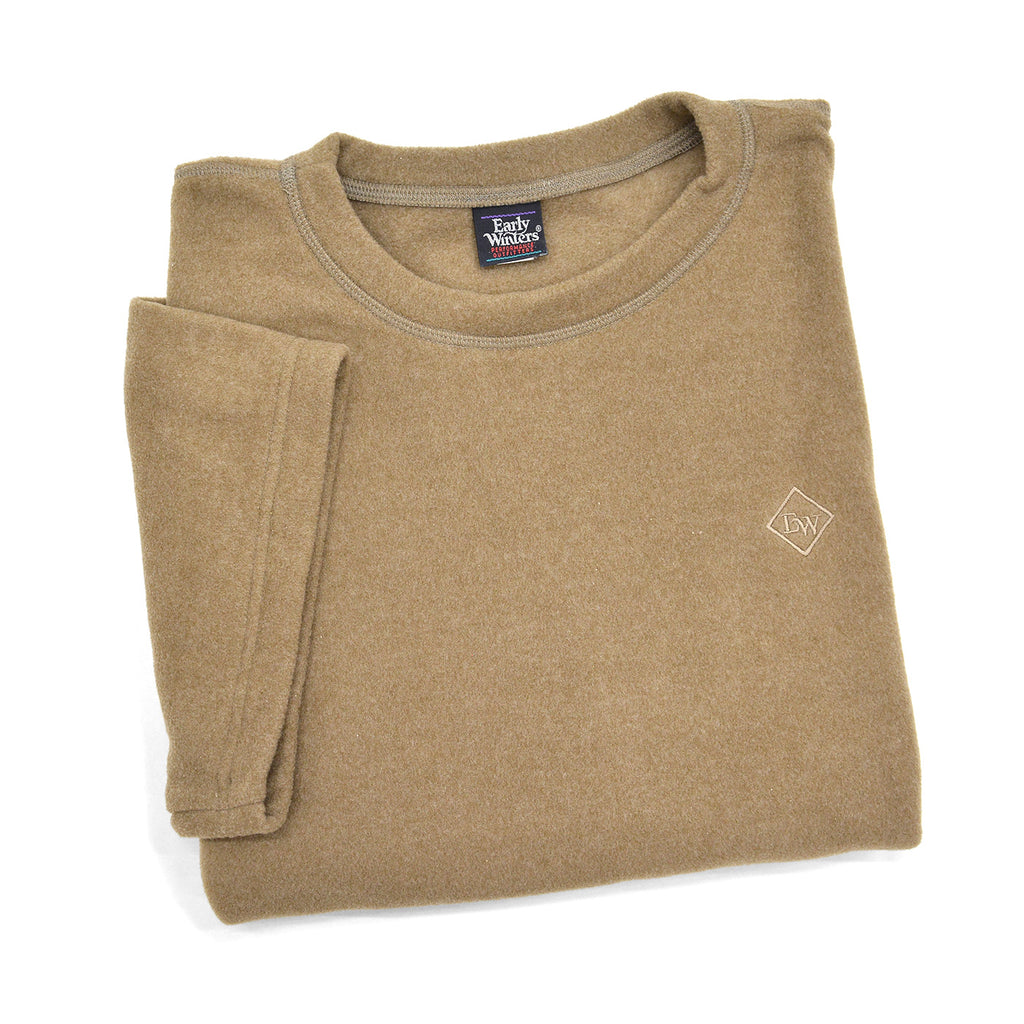 1990's EARLY WINTERS POLARTEC FLEECE TEE / LIGHT BROWN ... L
