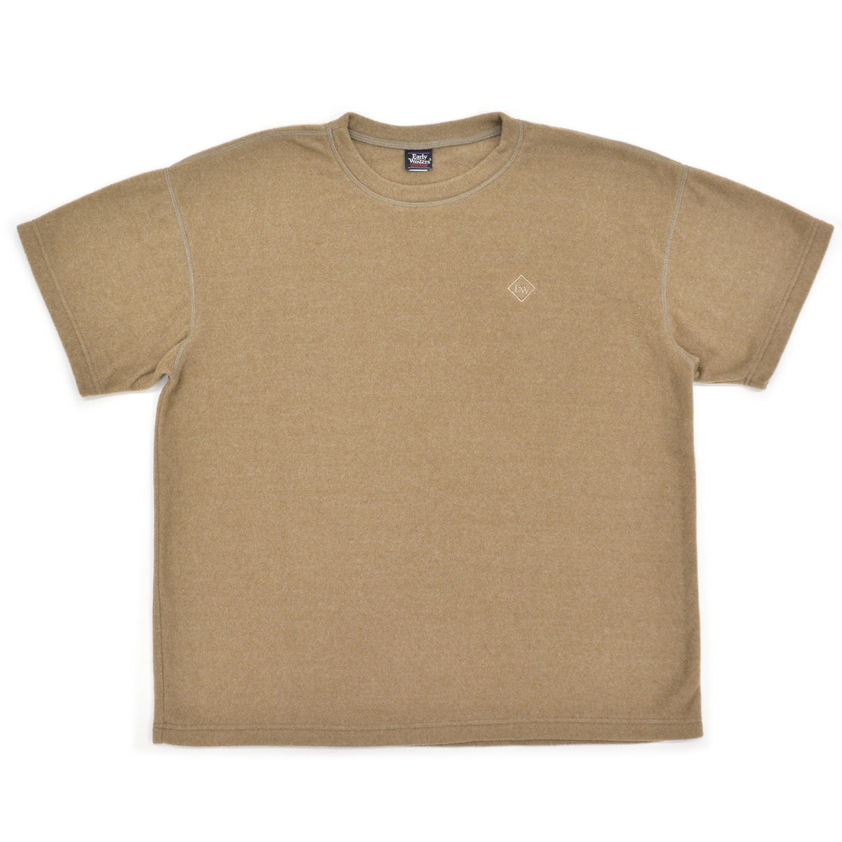 1990's EARLY WINTERS POLARTEC FLEECE TEE / LIGHT BROWN ... L