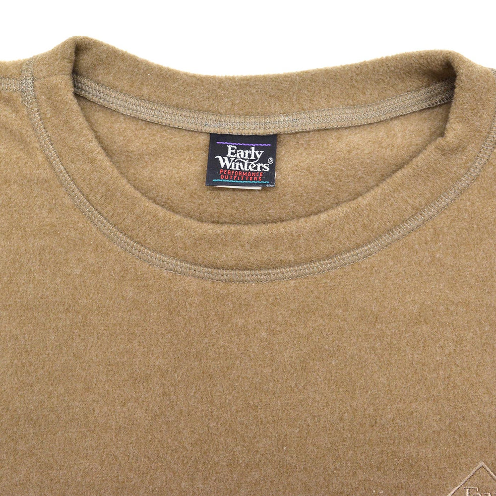 1990's EARLY WINTERS POLARTEC FLEECE TEE / LIGHT BROWN ... L