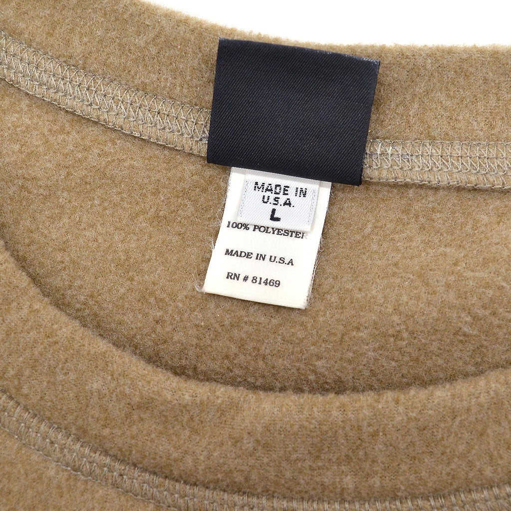 1990's EARLY WINTERS POLARTEC FLEECE TEE / LIGHT BROWN ... L