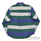 1980's EDDIE BAUER BORDER FLANNEL SHIRT / MADE IN USA ... L