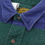 1980's EDDIE BAUER BORDER FLANNEL SHIRT / MADE IN USA ... L