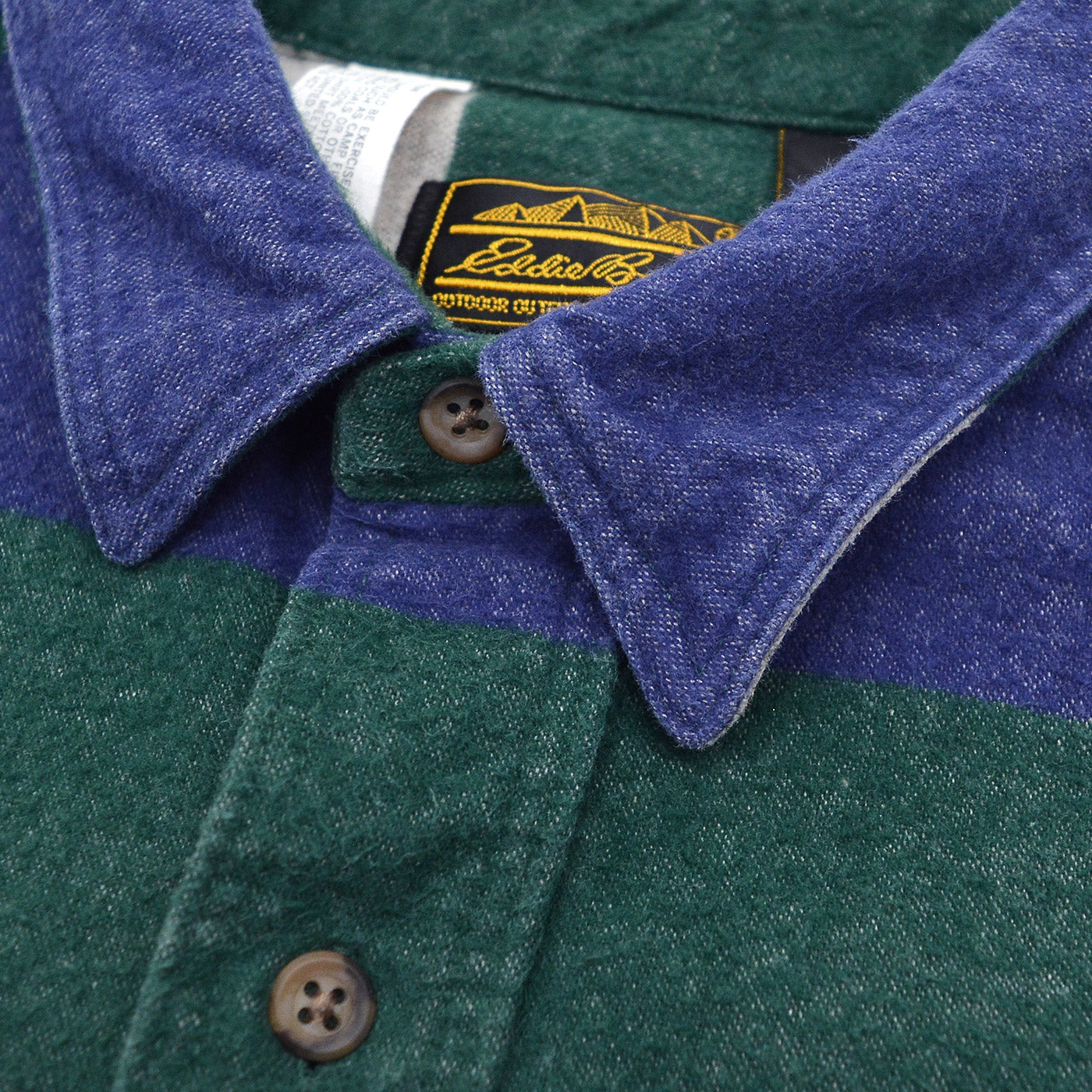 1980's EDDIE BAUER BORDER FLANNEL SHIRT / MADE IN USA ... L