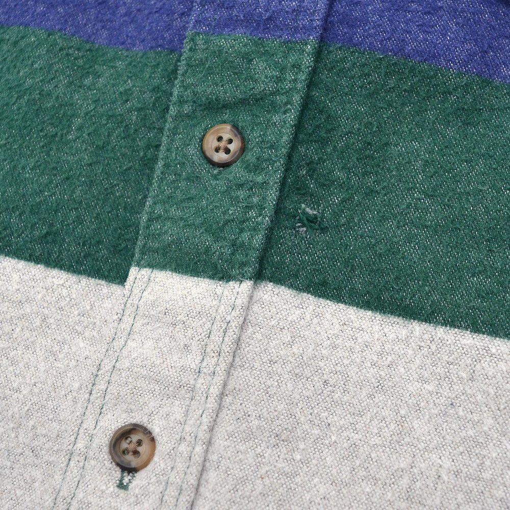 1980's EDDIE BAUER BORDER FLANNEL SHIRT / MADE IN USA ... L