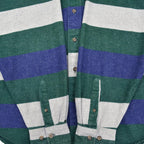 1980's EDDIE BAUER BORDER FLANNEL SHIRT / MADE IN USA ... L