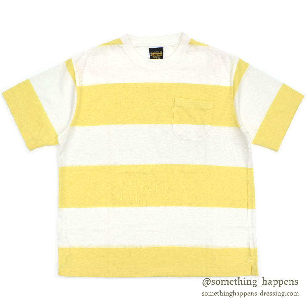 1980s DEADSTOCK EDDIE BAUER WIDE STRIPE POCKET T-SHIRT ... L