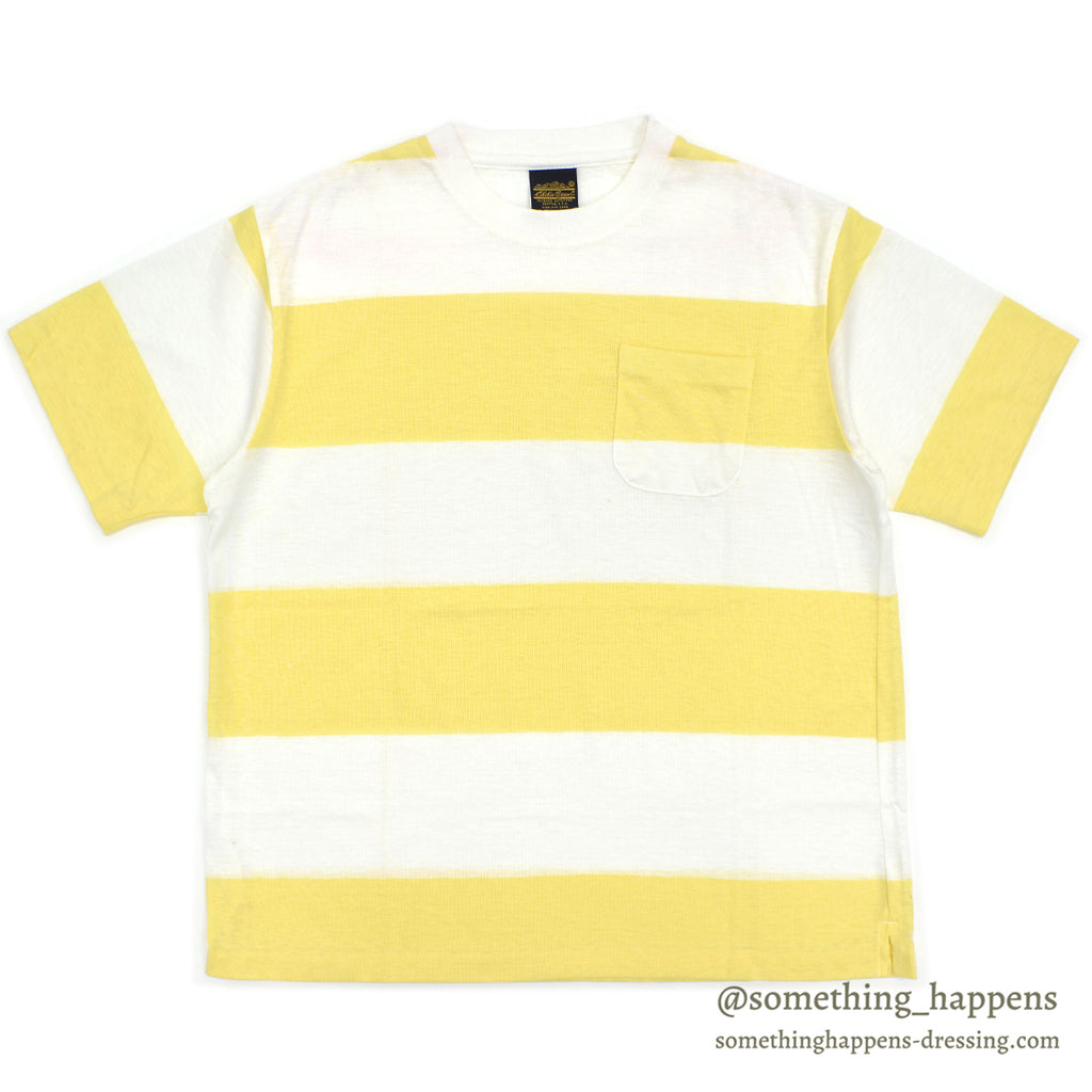 1980s DEADSTOCK EDDIE BAUER WIDE STRIPE POCKET T-SHIRT ... L