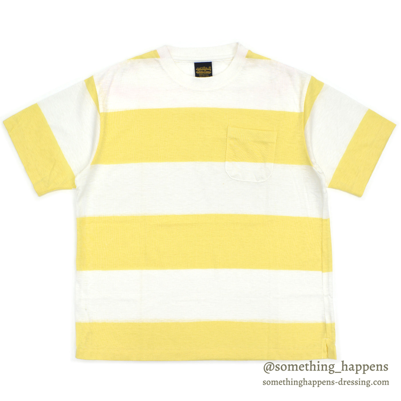 1980's DEADSTOCK EDDIE BAUER WIDE BORDER POCKET T-SHIRT ... L