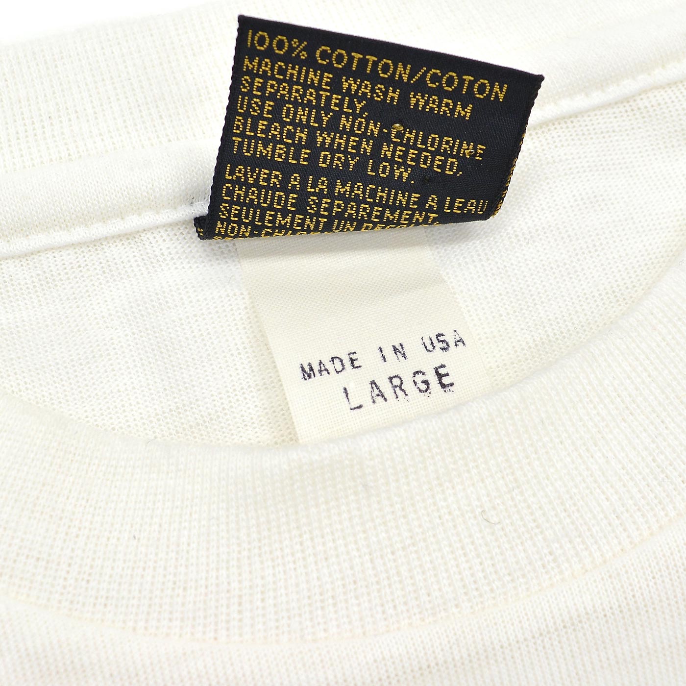 1980s DEADSTOCK EDDIE BAUER WIDE STRIPE POCKET T-SHIRT ... L