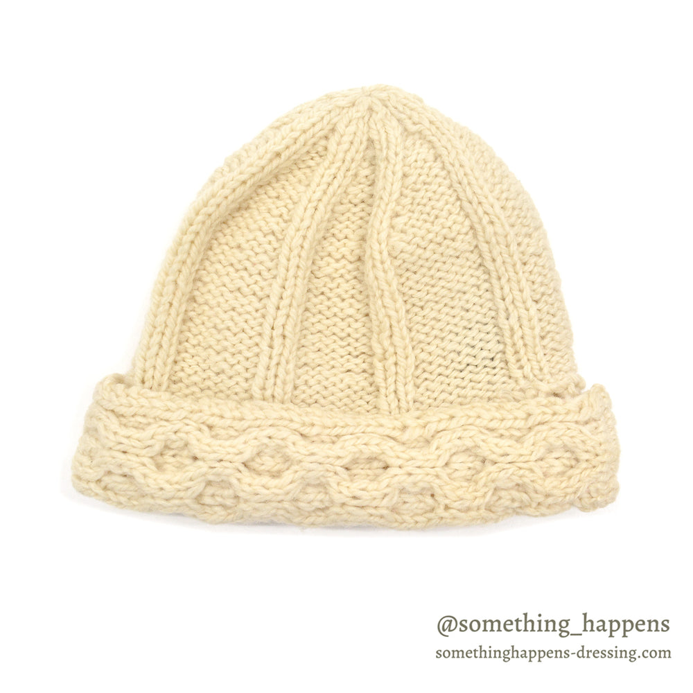 1970's~ EDDIE BAUER CABLE KNIT WOOL BEANIE...