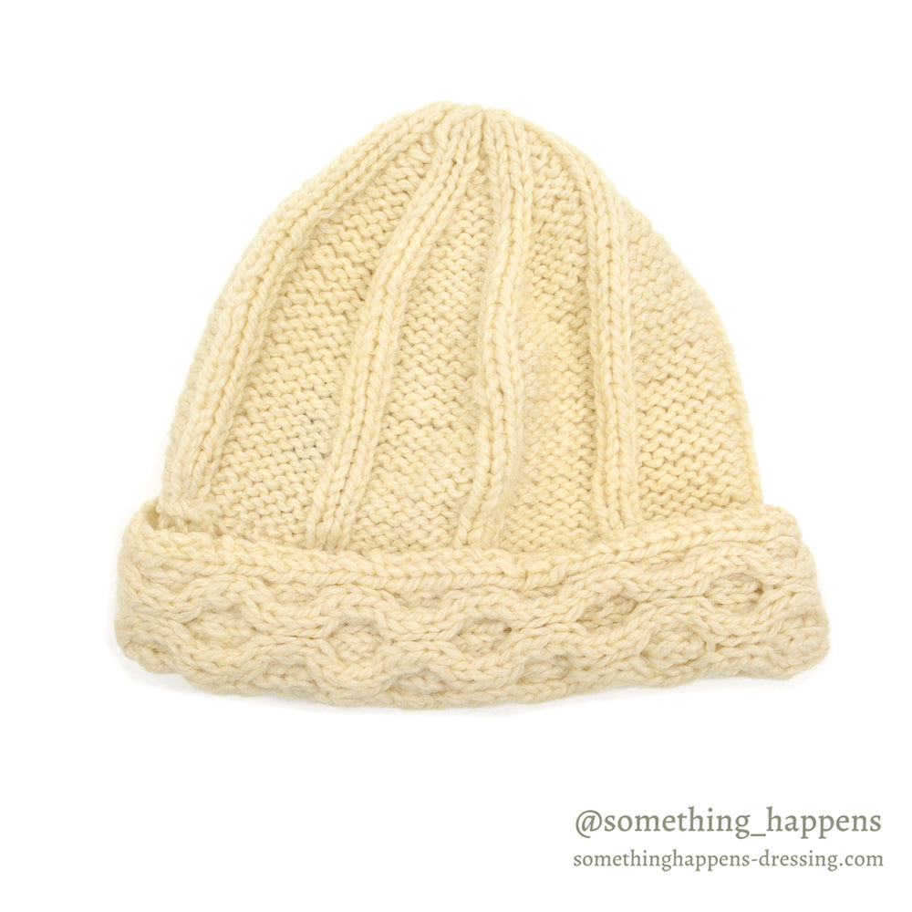 1970's~ EDDIE BAUER CABLE KNIT WOOL BEANIE...