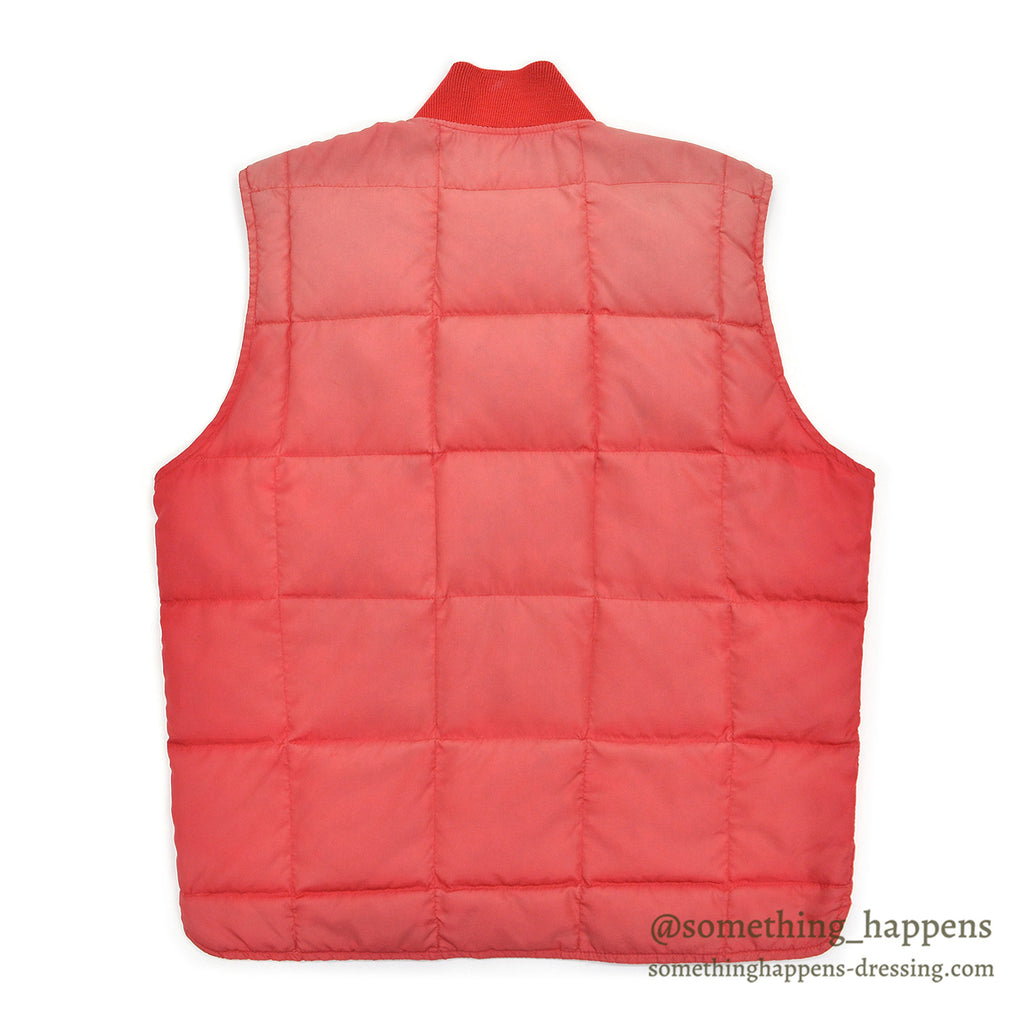 1980's EDDIE BAUER RED DOWN VEST / SUN FADED ...