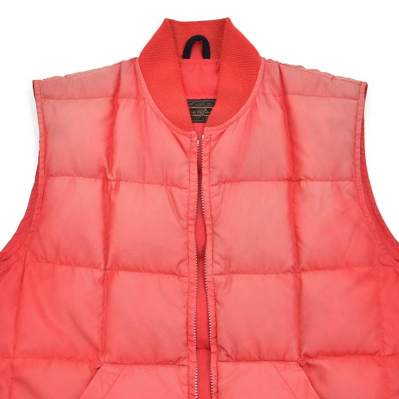 1980's EDDIE BAUER RED DOWN VEST / SUN FADED ...