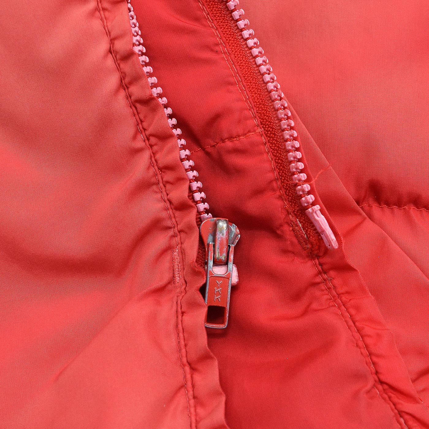 1980's EDDIE BAUER RED DOWN VEST / SUN FADED ...