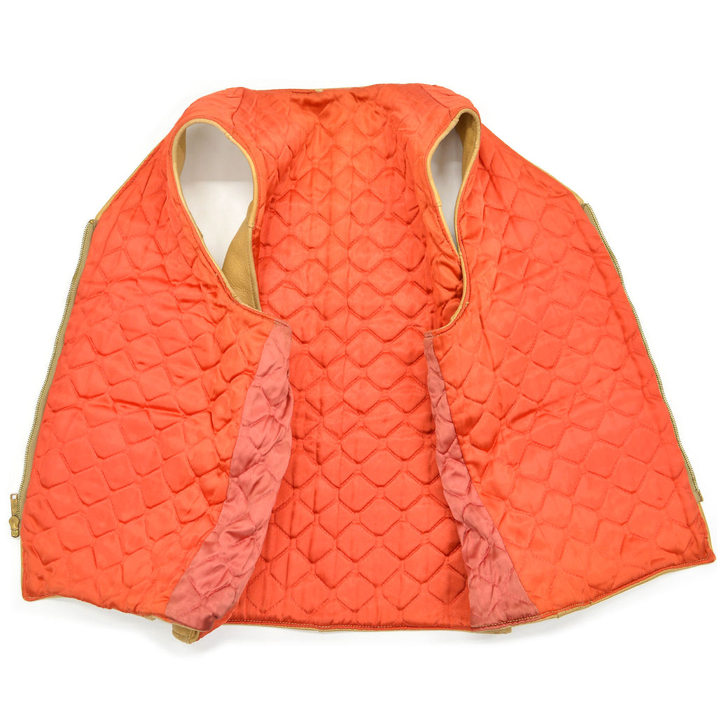 ~1960's ELKSKIN LEATHER VEST / UNUSUAL ZIPPER POCKETS ...