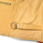 ~1960's ELKSKIN LEATHER VEST / UNUSUAL ZIPPER POCKETS ...