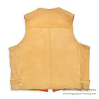 ~1960's ELKSKIN LEATHER VEST / UNUSUAL ZIPPER POCKETS ...