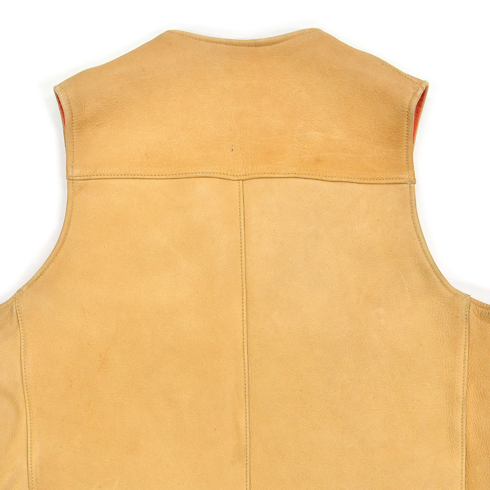~1960's ELKSKIN LEATHER VEST / UNUSUAL ZIPPER POCKETS ...