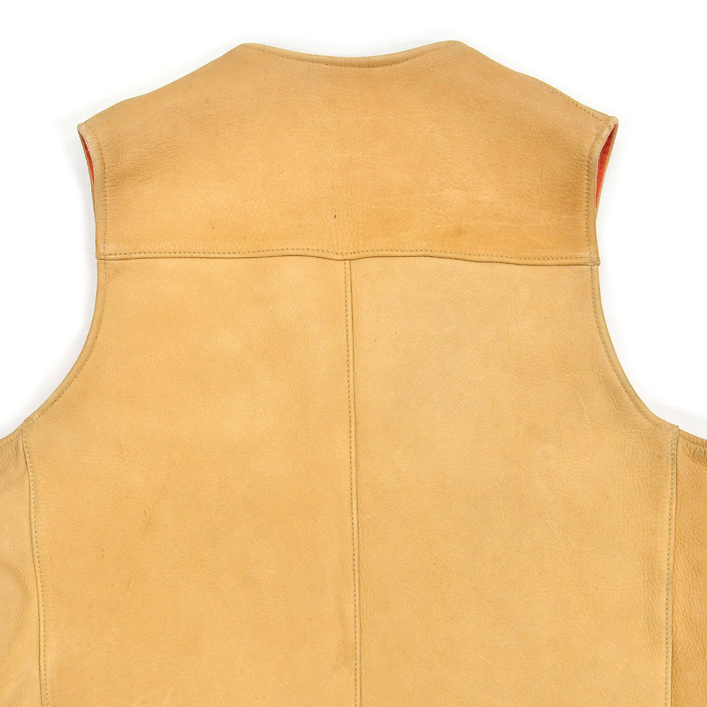 ~1960's ELKSKIN LEATHER VEST / UNUSUAL ZIPPER POCKETS ...