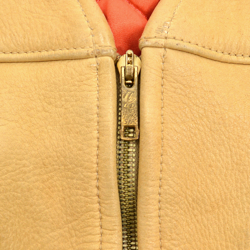 ~1960's ELKSKIN LEATHER VEST / UNUSUAL ZIPPER POCKETS ...