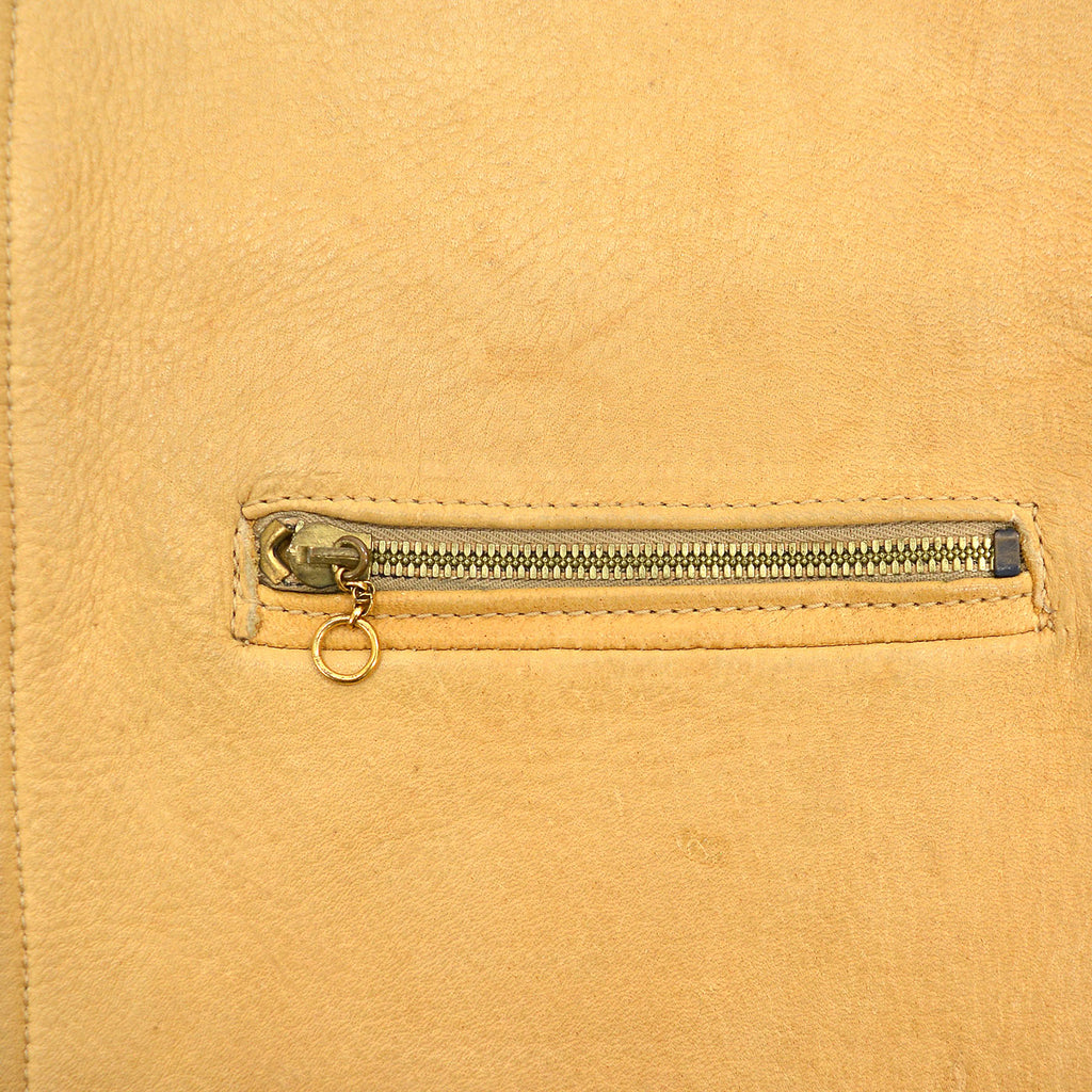 ~1960's ELKSKIN LEATHER VEST / UNUSUAL ZIPPER POCKETS ...