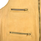 ~1960's ELKSKIN LEATHER VEST / UNUSUAL ZIPPER POCKETS ...