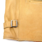 ~1960's ELKSKIN LEATHER VEST / UNUSUAL ZIPPER POCKETS ...