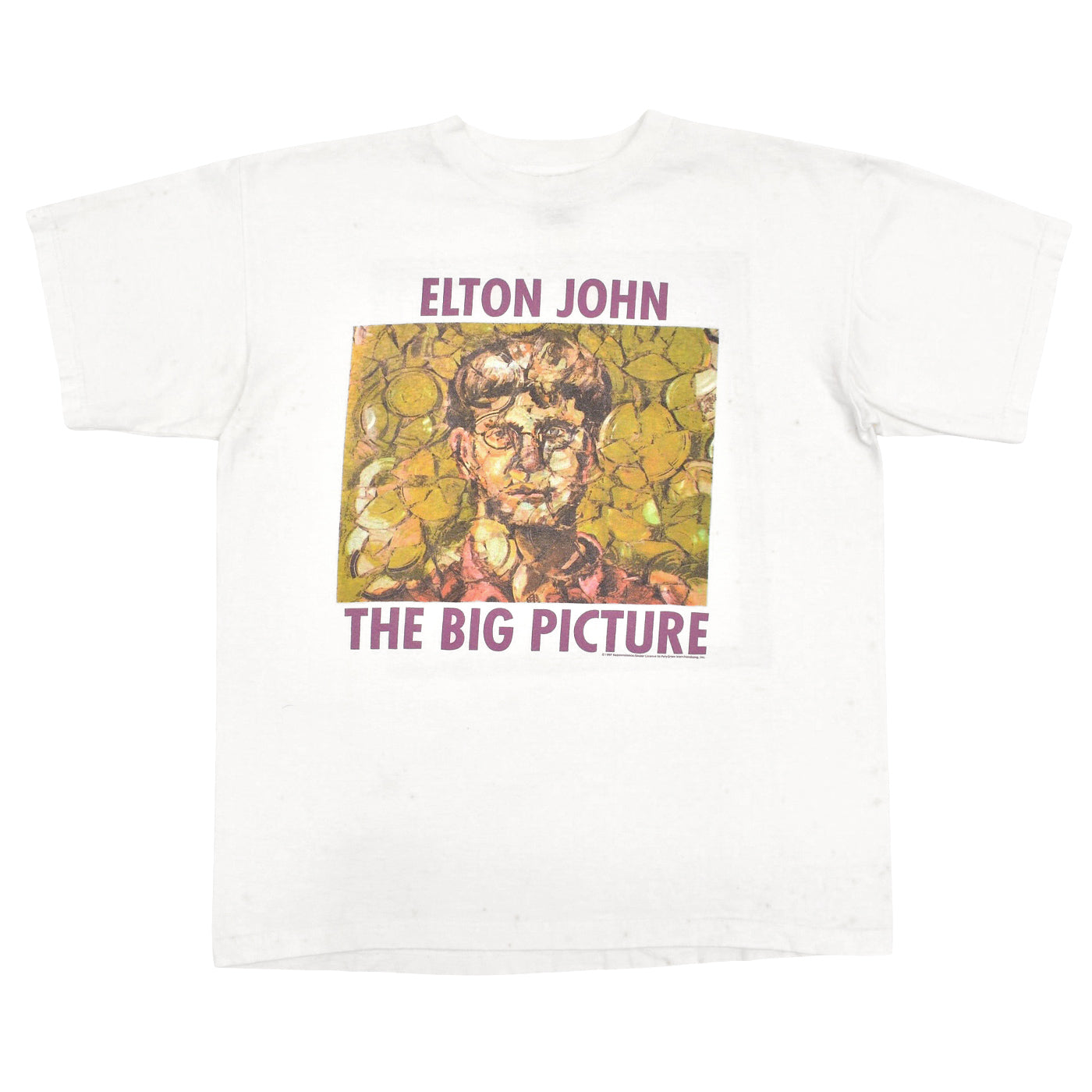 1990's POLYGRAM ELTON JOHN THE BIG PICTURE TOUR T-SHIRT ... L