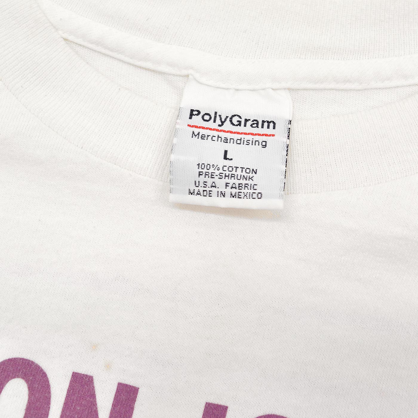 1990's POLYGRAM ELTON JOHN THE BIG PICTURE TOUR T-SHIRT ... L