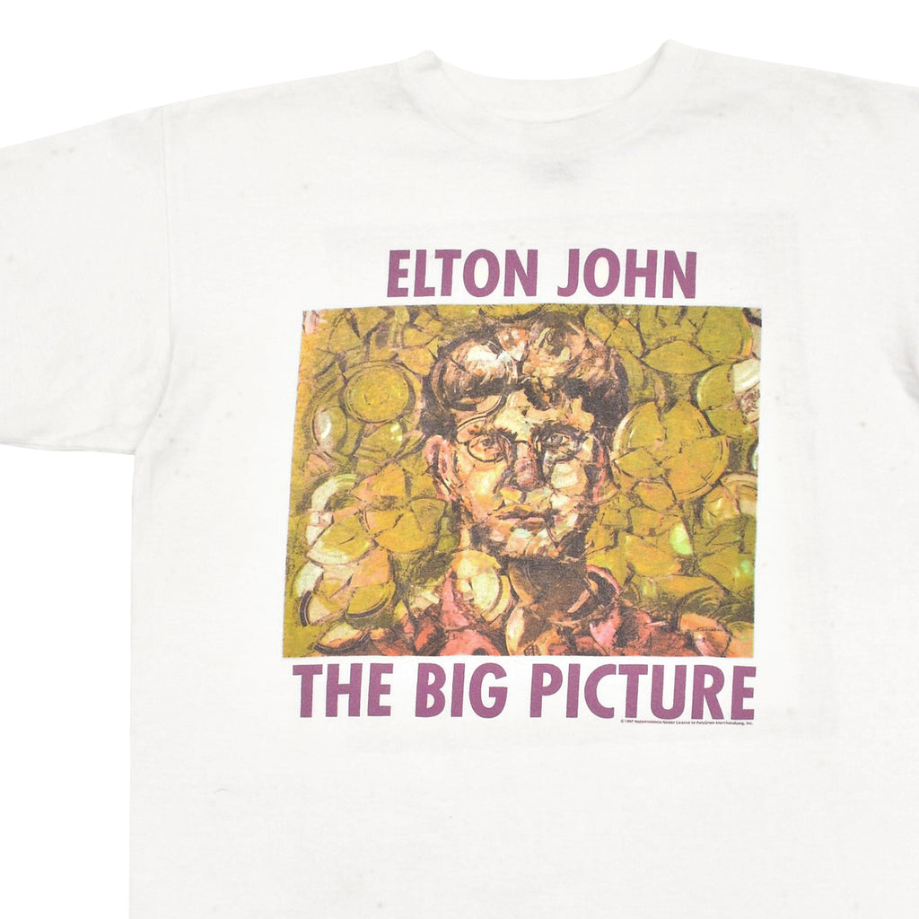 1990's POLYGRAM ELTON JOHN THE BIG PICTURE TOUR T-SHIRT ... L