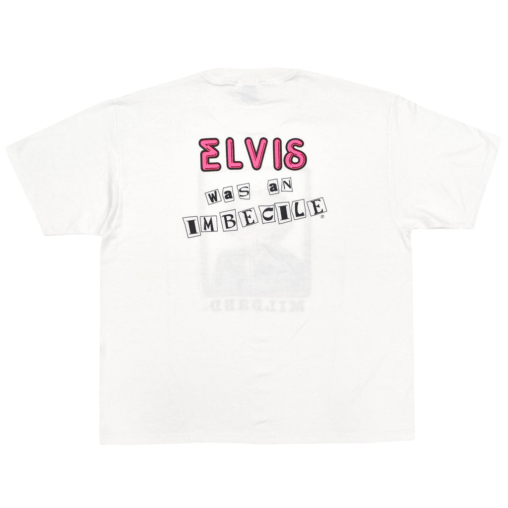 1990s DEADSTOCK HANES MILDRED ELVIS WAS AN IMBECILE PARODY T-SHIRT ... XL