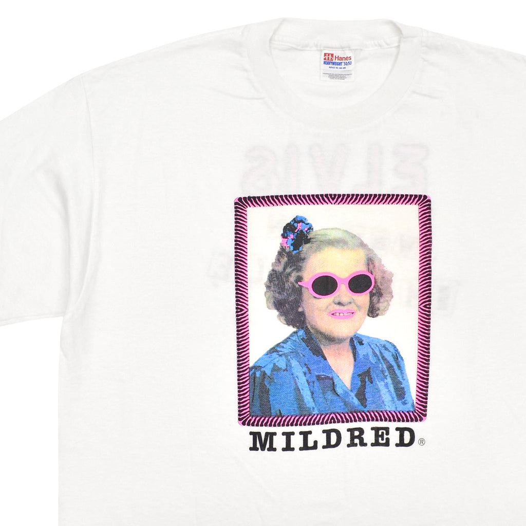 1990s DEADSTOCK HANES MILDRED ELVIS WAS AN IMBECILE PARODY T-SHIRT ... XL
