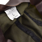 1980s FILSON OLIVE TIN CLOTH LONG BILL CAP / NO LOGO ... L