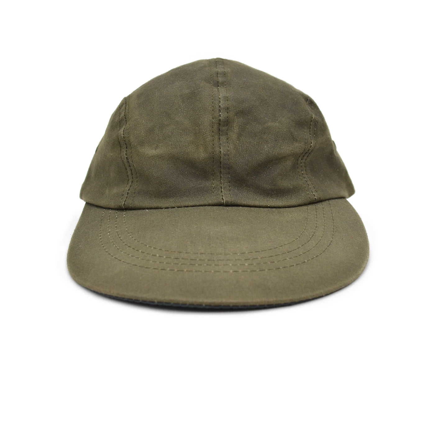 1980s FILSON OLIVE TIN CLOTH LONG BILL CAP / NO LOGO ... L