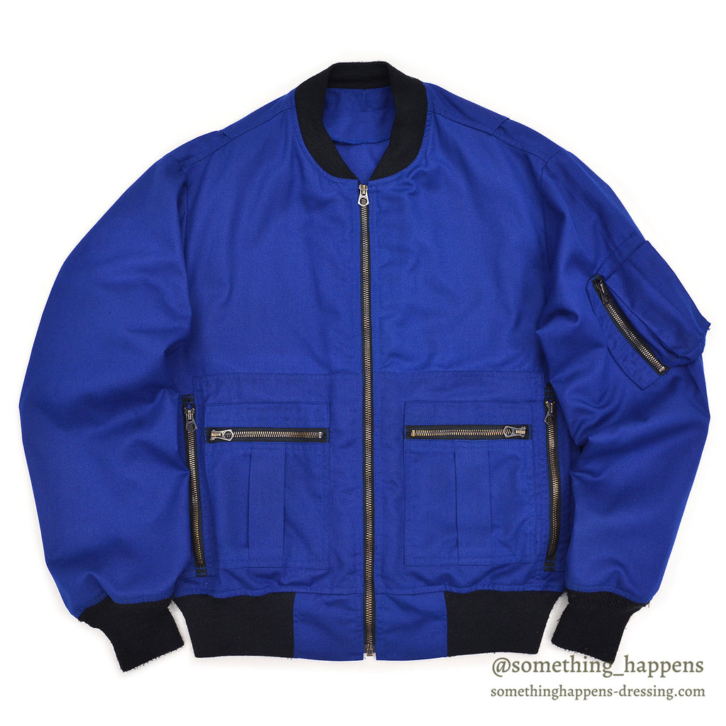 1980s FLIGHT SUITS LTD NOMEX FLIGHT JACKET / UNUSUAL ZIPPER DETAILS ...