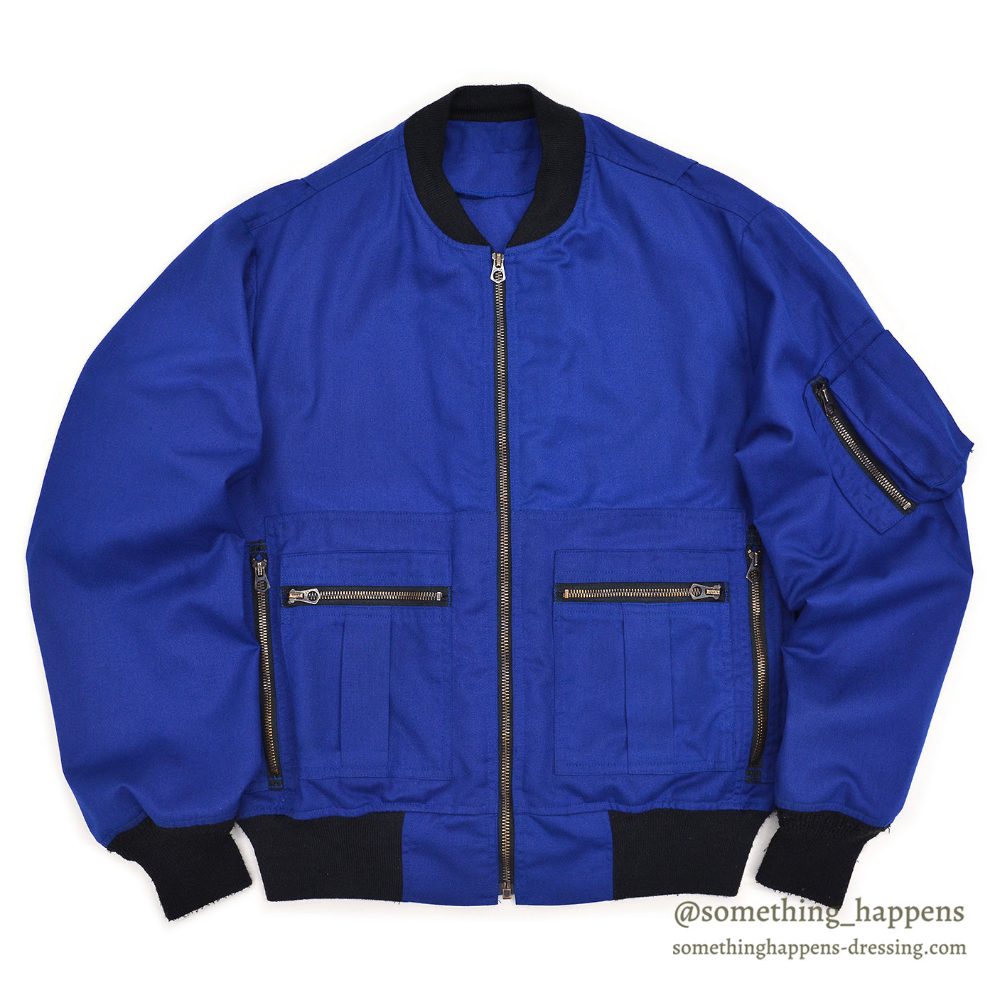 1980's FLIGHT SUITS LTD NOMEX FLIGHT JACKET / UNUSUAL ZIPPER DETAILS ...
