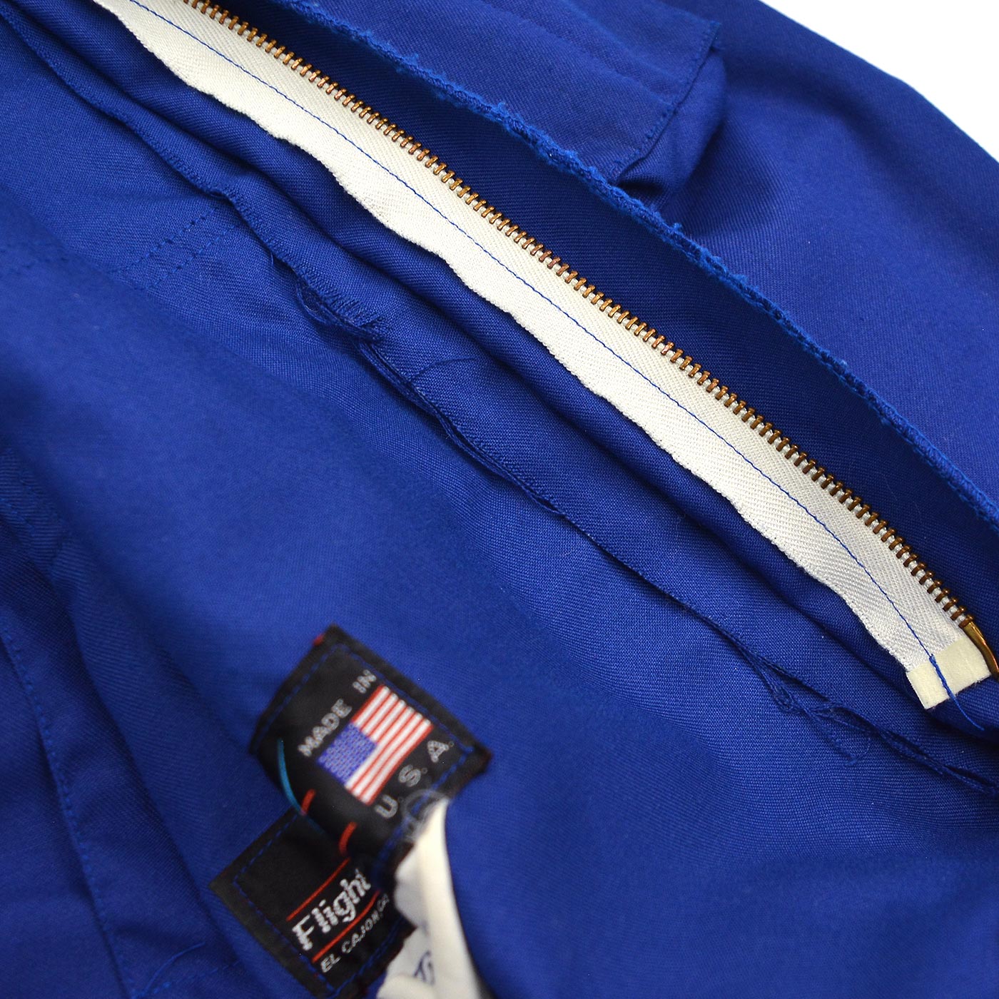 1980s FLIGHT SUITS LTD NOMEX FLIGHT JACKET / UNUSUAL ZIPPER DETAILS ...