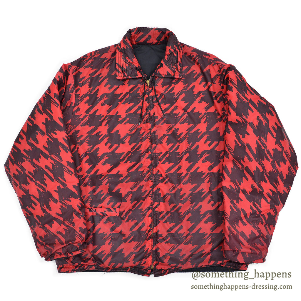 1960's OLD REVERSIBLE ABSTRACT PATTERN QUILTED JACKET ... XL