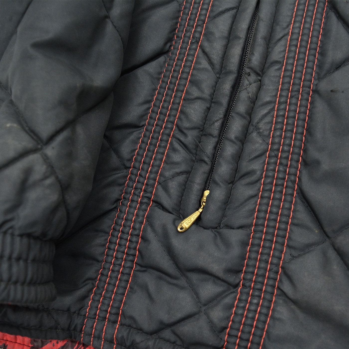 1960's OLD REVERSIBLE ABSTRACT PATTERN QUILTED JACKET ... XL