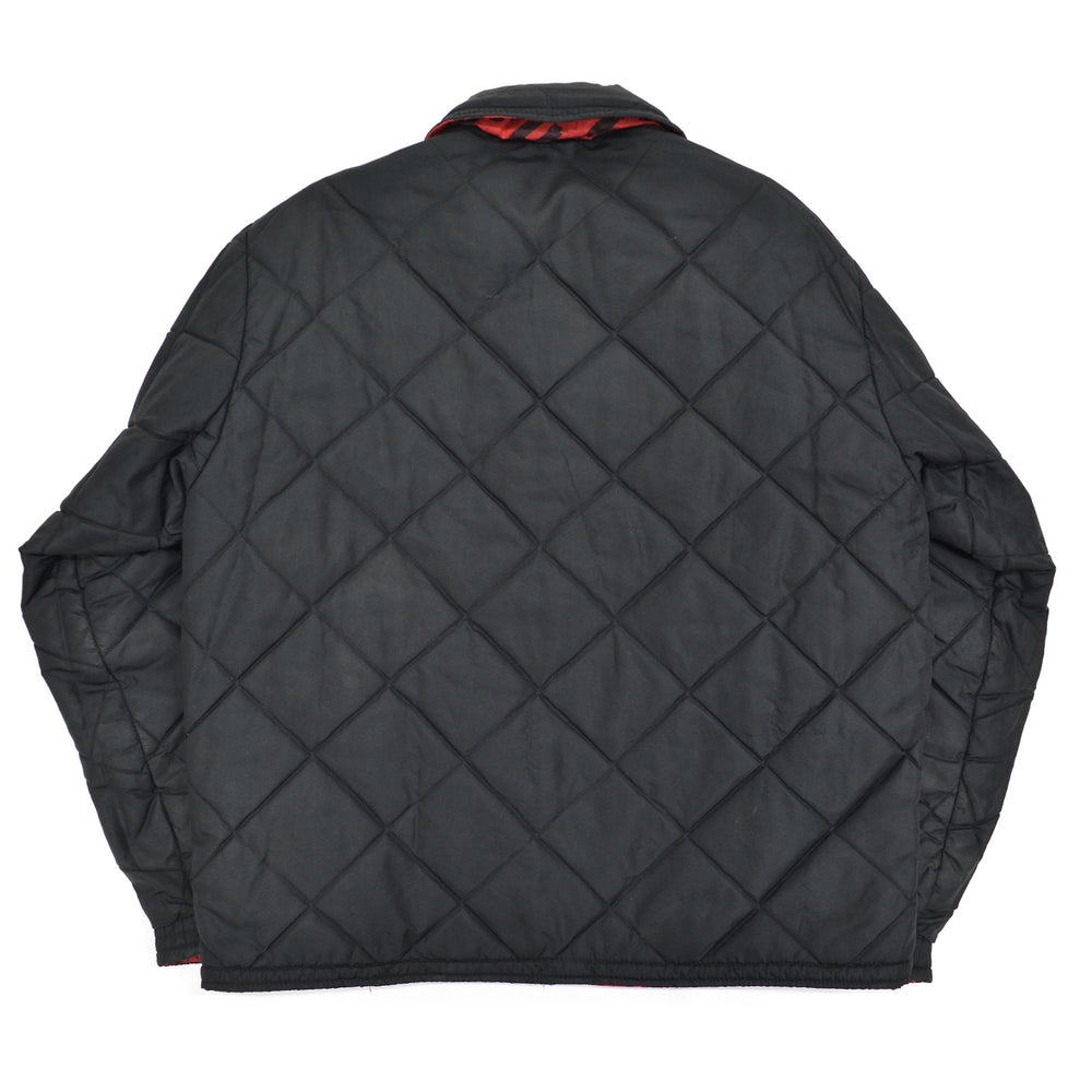 1960s OLD REVERSIBLE ABSTRACT PATTERN QUILTED JACKET ... XL