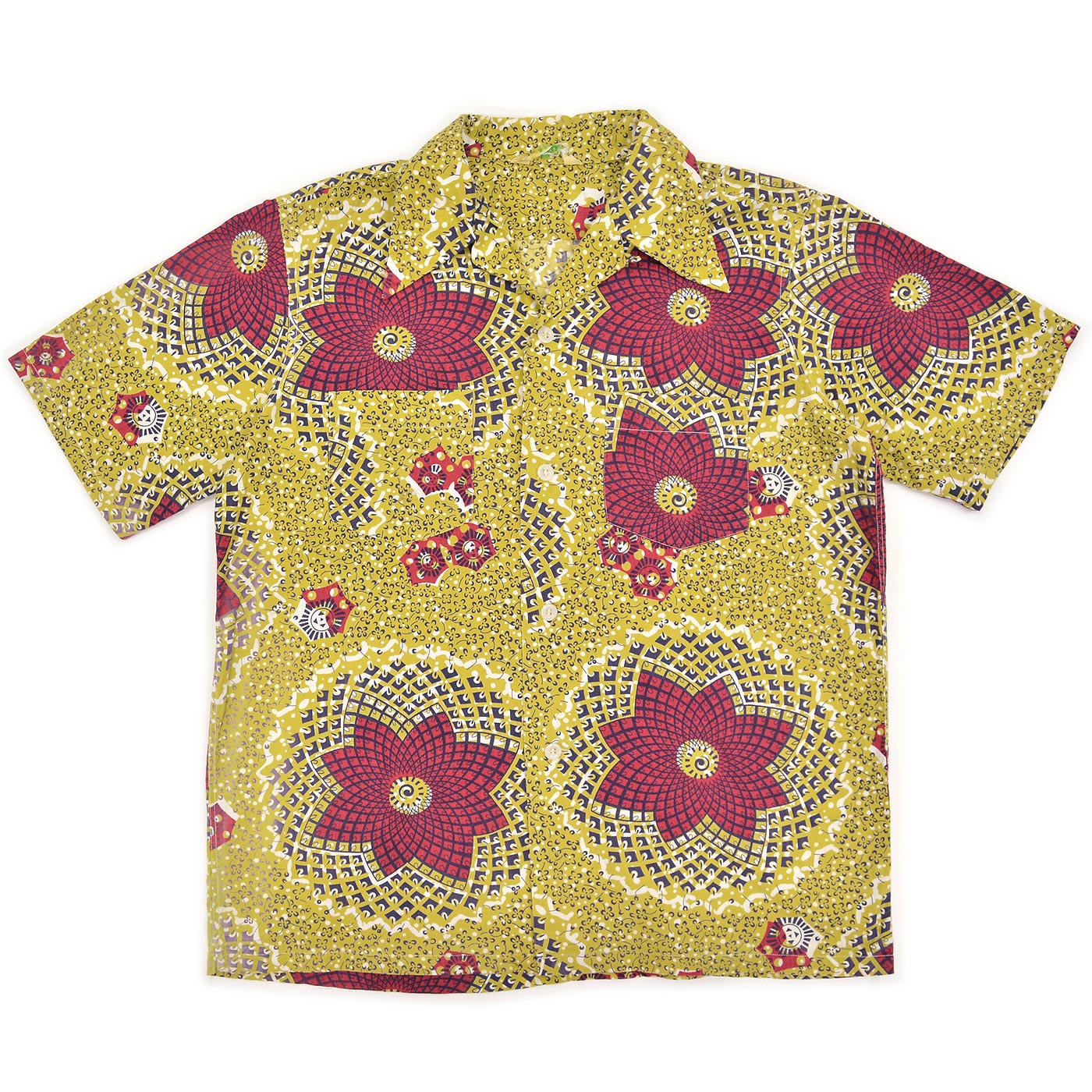 1950's UNKNOWN GEOMETRIC PATTERN S/S SHIRT ...